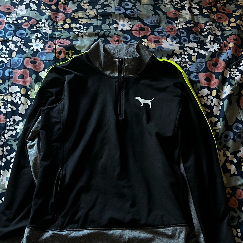 PINK Victoria's Secret Black and Gray Performance Jacket